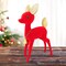 Cody Foster 12.0 Inch Kitschy Flocked Deer Red Christmas Figurine , Christmas Decor Gold Ear Tail Reindeer